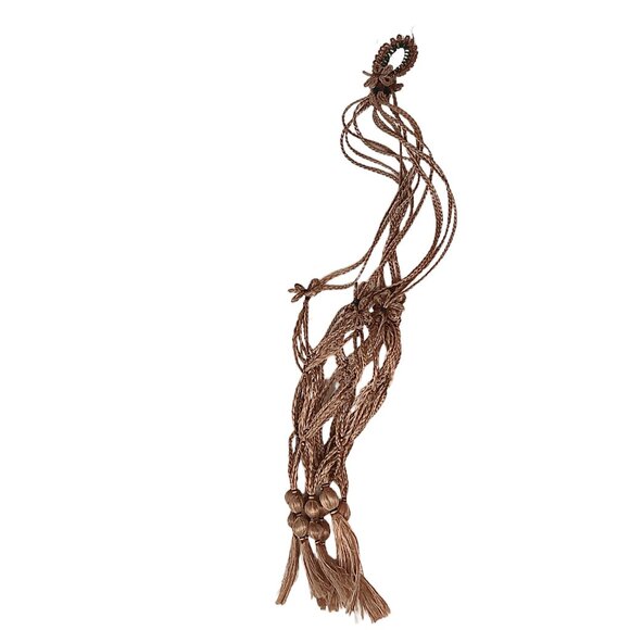 Birch Wood Salad Fruit Bowl The Great Alaskan Bowl Co 10" W/ Jute Hanger - Picture 10 of 12